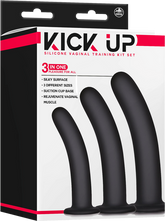Excellent Power Kick Up Silicone Vaginal Training 3 Sizes Kit Black